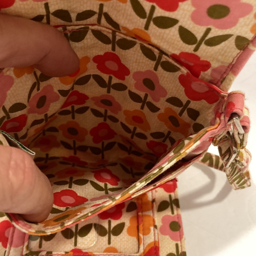 Vera Bradley Pink Floral Wallet Crossbody Bag - Picture 6 of 8